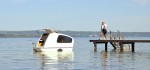 Fundstück: „Sealander“ Campingwagen auf dem Wasser