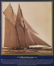 Mit dieser Anzeige der Adela ex Heartsease wurde lange und vergeblich für die Wiederherstellung des Schiffes in den Originalzustand geworben
