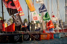 Die Volvo 70 Flotte von 6 Teams waren am Start. 2014 sollen mindestens 7 starten, davon haben 2 bis heute verbindlich gemeldet © Volvo Ocean Race