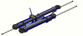 Im Prinzip funktioniert das Tischlein Deck Dich-Schotmanagement ganz einfach. Doch steckt der Teufel im Detail. Hier ein Tandem-Arrangement mit zwei nebeneinander angeordneten Schubgestängen zum schnellen Dichtholen und feinjustierten Durchsetzen © Cariboni Cariboni