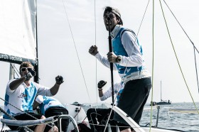 Leopold Fricke und sein Team jubeln über eine starke erste Bundesliga-Saison für den Chiemsee Yacht Club. © Segel-Bundesliga Segel-Bundesliga