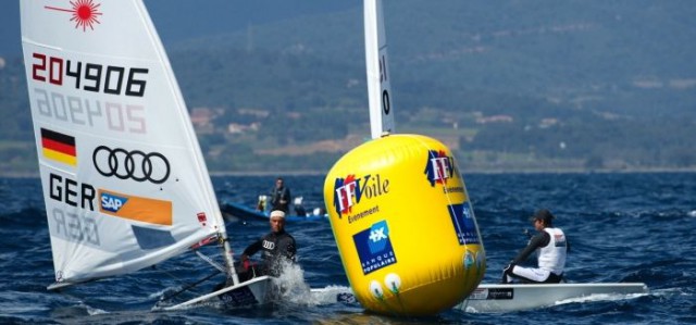 Der DSV Leistungsträger Philipp Buhl sucht in Hyères bei der Qualifikation noch nach seiner Form ist als 13. aber in Schlagdistanz zur Spitze. © Franck Socha / ISAF Sailing World Cup Hyeres Philipp Buhl Hyeres