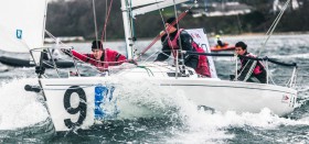 Das wohl jüngste Team vom Düsseldorfer Yacht Club schafft mit Platz fünf die Bundesliga Qualifikation. © DSBL GmbH / Lars Wehrmann Segel-Bundesliga