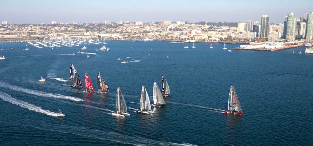 Spektakulär ist anders. 2011 fand vor San Diego ein AC 45 Rennen der America’s Cup World Series statt. © ACEA Spektakulär ist anders. 2011 fand vor San Diego ein AC 45 Rennen der America's Cup World Series statt. © ACEA