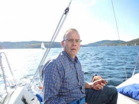 Der 54-jährige Hans-Jürgen Segbers im Attendorner Becken seines Hausreviers Biggetalsperre © Segbers