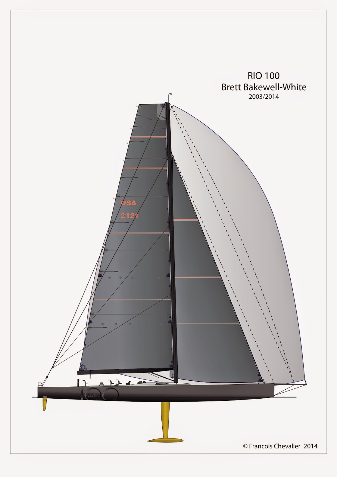 Rio 100. Maxi 100 sailboat. PD Racer sailboat building. Кола Парус.
