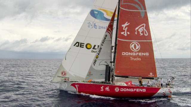 Sam Greenfield von Dongfeng macht Außenaufnahmen mit seiner Drohne. © Sam Greenfield/Dongfeng Race Team/Volvo Ocean Race Volvo Ocean Race