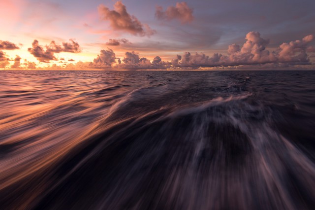 Letzer Sonnenaufgang für Dongfeng in der nördlichen Hemisphäre. © Sam Greenfield/Dongfeng Race Team/Volvo Ocean Race Volvo Ocean Race
