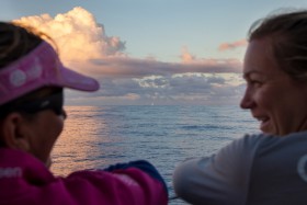 Da ist die Welt noch in Ordnung. Brunel in Sichtweite. © Corinna Halloran / Team SCA / Volvo Ocean Race Team SCA