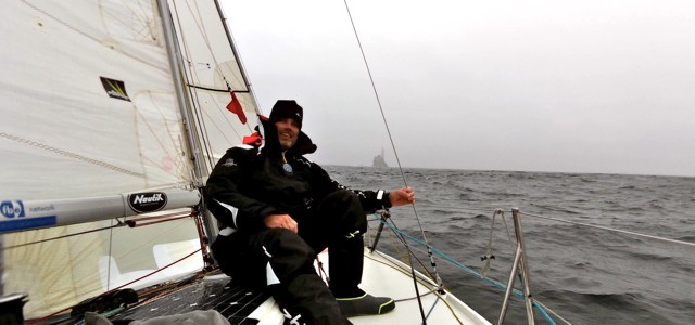 Andreas Deubel vor Fastnet – freut sich schon auf tagelange Reachkurse Richtung Frankreich… © deubel Fastnet Rock, Mini 6.50