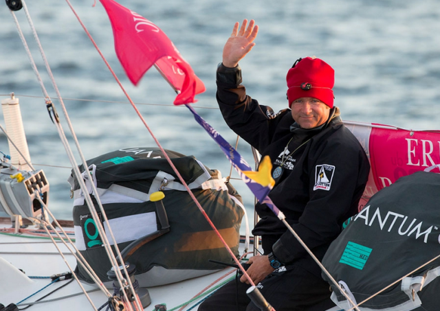 Siegt zum dritten Mal und ist jetzt einer der ganz Großen im französischen Hochseezirkus: Yann Eliès © courcoux Solitaire du Figaro, Yann Elies