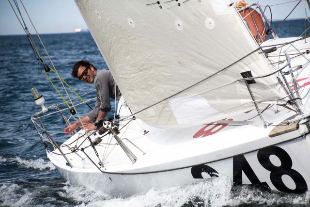 Dominik Lenk will die Probleme so schnell wie möglich beheben und weiter Richtung Lanzarote segeln © lenk Mini Transat. Nothafen