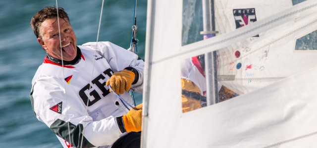 Uli Seeberger freut sich an Bord von Stefan Schneider über ein gelungenes Rennen und Gesamtplatz 20. © Studio Borlenghi – Andrea Pisapia Star Sailors League