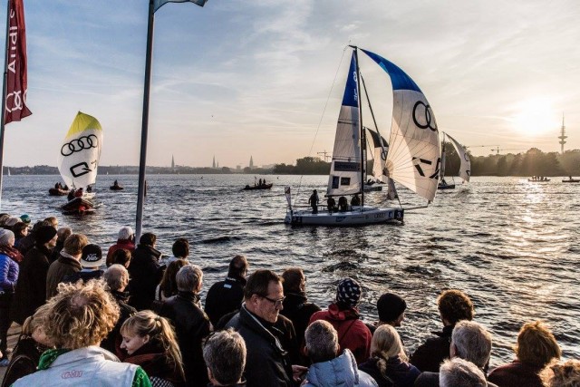 Massenandrang zum Finale 2015 . © DSBL Segel Bundesliga Hamburg