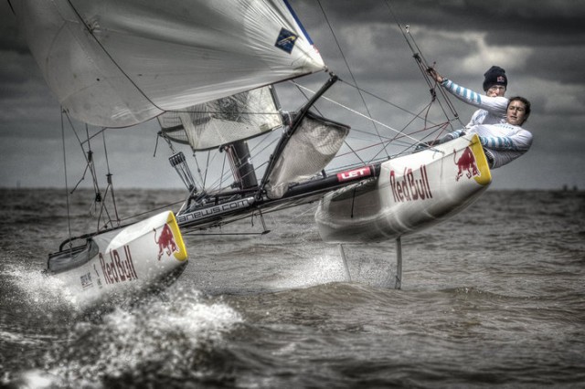 Santiago Lange und Cecilia Carranza wurden 2014 Vize-Weltmeister im Nacra 17. © Gustavo Cherro/Red Bull Content Pool // P-20141022-00268 // Usage for editorial use only // Please go to www.redbullcontentpool.com for further information. // Santiago Lange