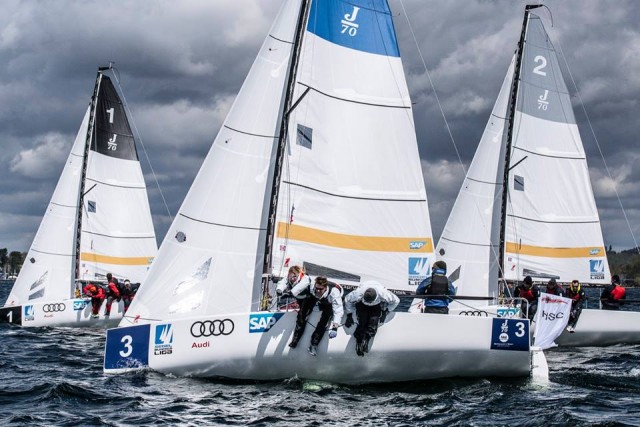 Die leichtgewichtige HSC-Crew segelt stark in Starnberg, aber am Ende reicht es nicht. © Sven Jürgensen Segel-Bundesliga Relegation