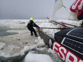 Nordpol, Abenteuer, Katamaran, schieben