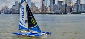 Macif, trimaran, the bridge