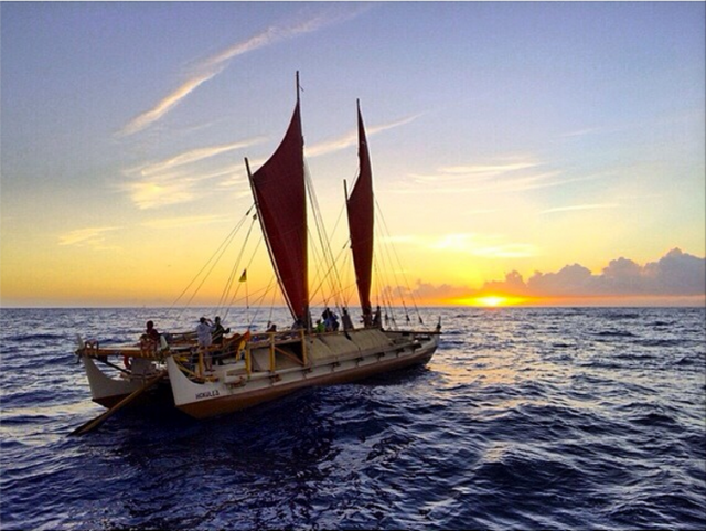 Vor etwa 4.000 Jahren begannen die Polynesier mit der Besiedlung des Pazifiks © Polynesian voyaging society Polynesien, Navigation,