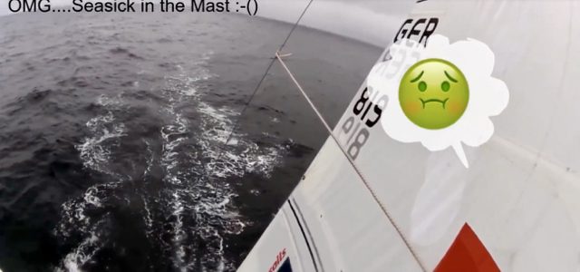 Mini transat, Mastklettern, Biskaya