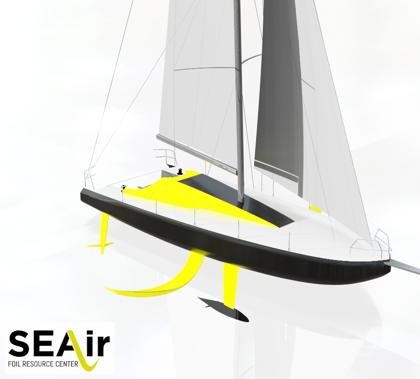 40 Fußer mit auslandenden Seiten-Foils. © SEAir © SEAir