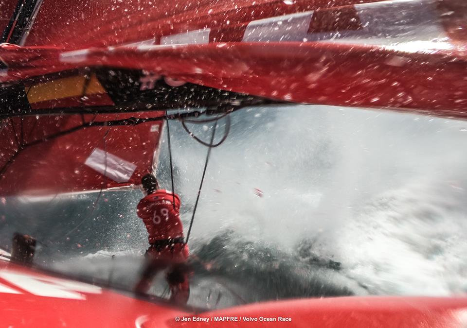 Brodelndes Wasser. © VOR Volvo Ocean Race