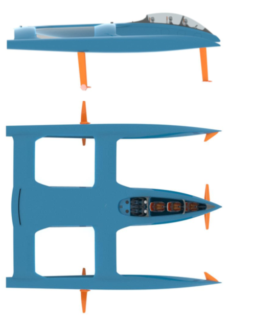 Die Dimensionen: Fast so breit wie lang. © Studio ST Yacht ST Foiler