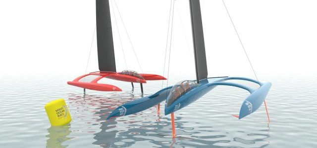 Zweikampf mit den Flug-Foilern. © Studio ST Yacht ST-VOR Foiler-8