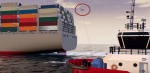 Drohne zum Containerschiff