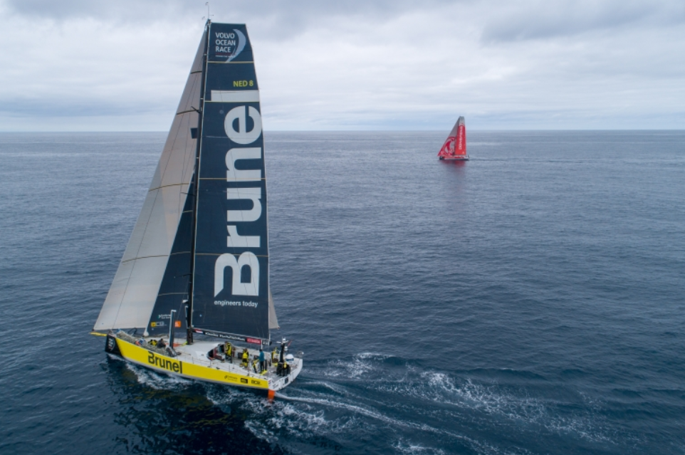 Der zugehörige Drohnen-Schuss von Brunel. © Sam Greenfield/Volvo Ocean Race Volvo Ocean Race