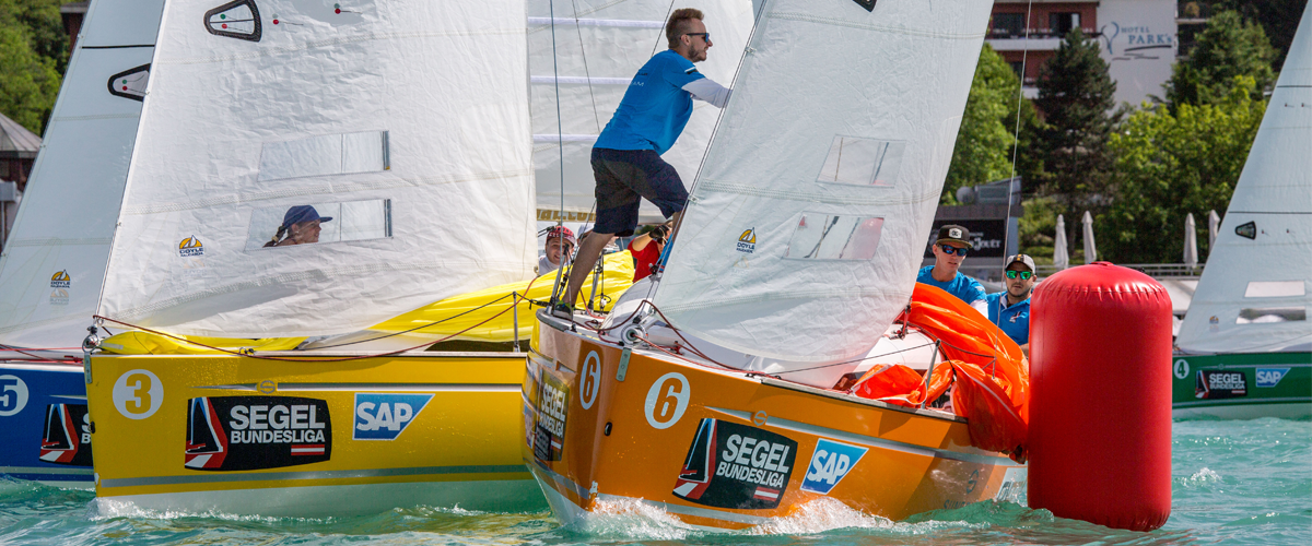 Enge Luvtonnenrundung der Sunbeam 22.1 bei der österreichischen Liga. © SBL/Schreder Sunbeam 22.1