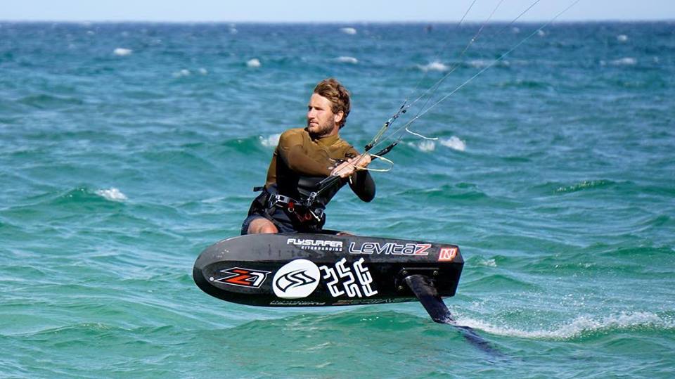 Florian Gruber, der dominierende Deutsche Kite-Foiler. © Gruber