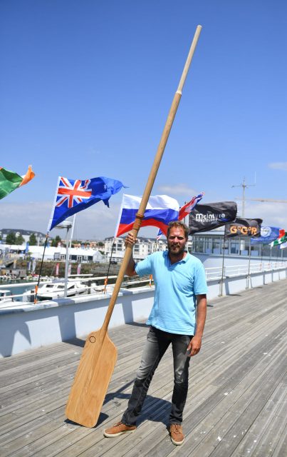 Angemessene Größe um eine Rustler durch Rudern zu bewegen – Mark Slats und seine Geheimwaffe für Flauten © ggr Golden Globe Race