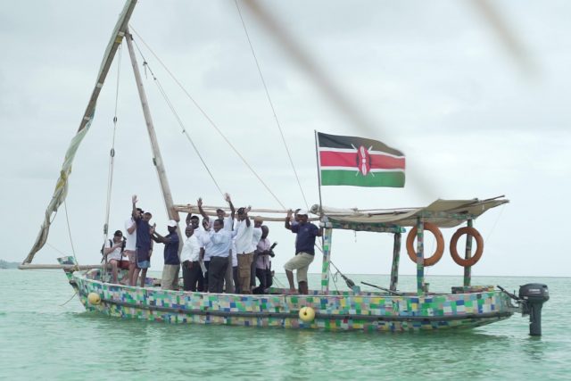 Die Dhau Flipflopi in Mombasa in Kenia © Finnegan Flint/The Flipflopi Die Dhau Flipflopi in Mombasa in Kenia
