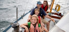 Fahrtensegeln, Küste, Familie