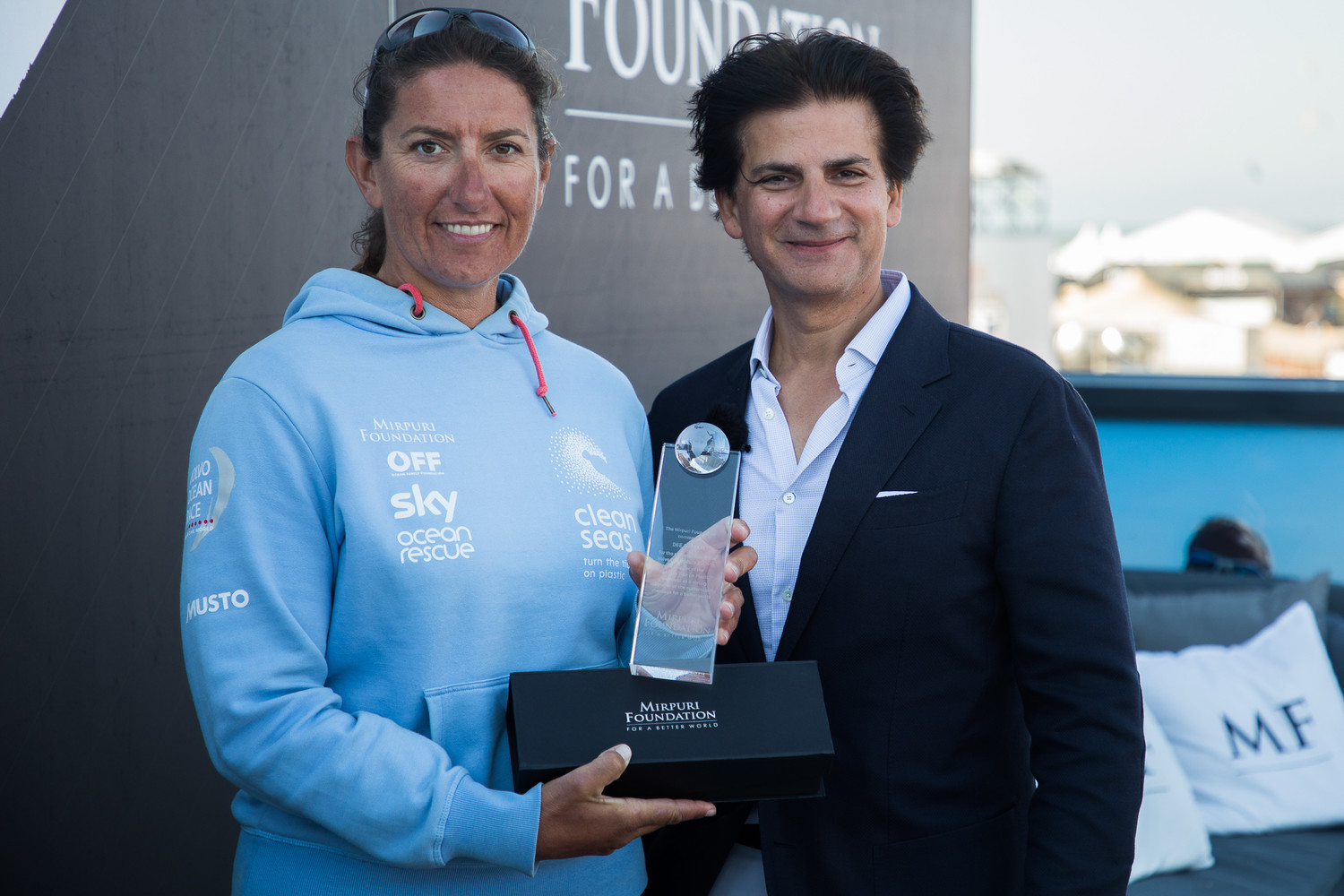 Dee Caffari mit Paulo Mirpuri © Mirpuri Foundation
