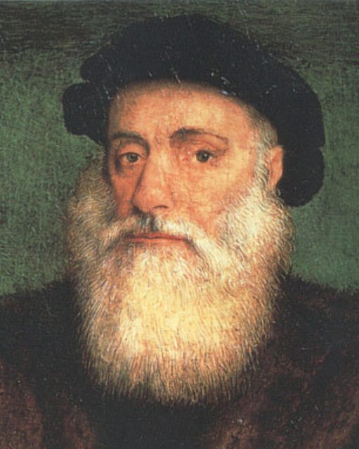 Vasco da Gama, Porträt von Gregorio Lopes © wikipedia