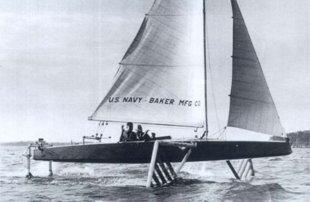 Der Hydrofoiler “Monitor” in Action – 1955! © mariner’s museum Pioniere, Hydrofoil, Segeln