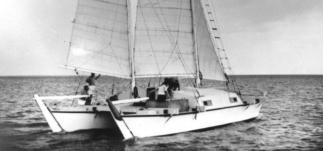 Katamaran Rongo beim Testsegeln vor Trinidad