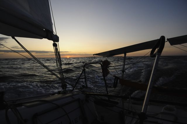 Nächtlicher Auftakt © miku Mini Transat, Mini 6.50, Pogo 3, Hendrik Witzmann