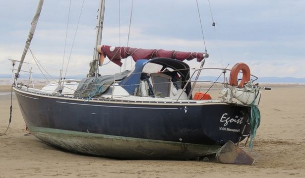 Gestrandet – doch wo ist der Skipper? © coastguard