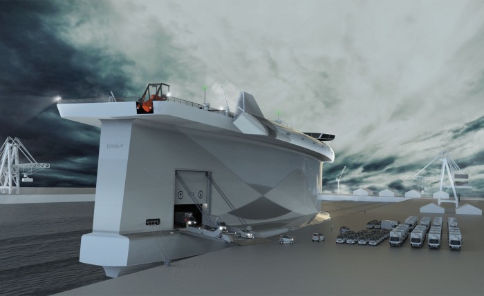 Über 6.000 Autos soll das Windschiff laden können © vindskip
