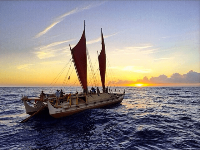 Auf Langfahrt nach traditionellem Vorbild in der Südsee © polynesian voyages society