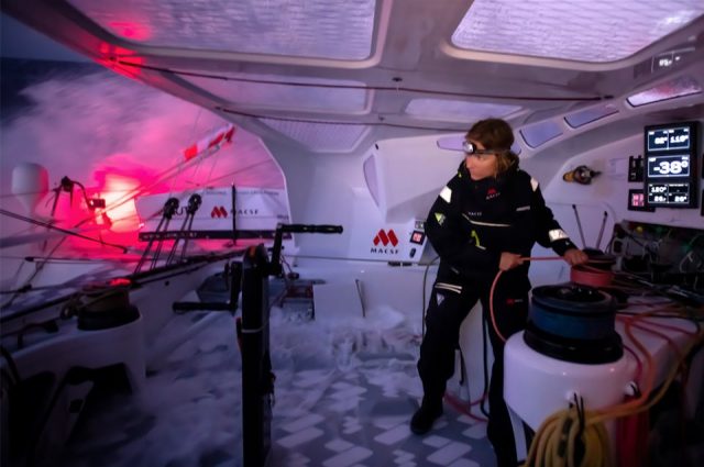 Isabelle ist eine von fünf startenden Frauen und muss sich beide Rennen antun: The Transat CIC und NY-Vendée © IMOCA
