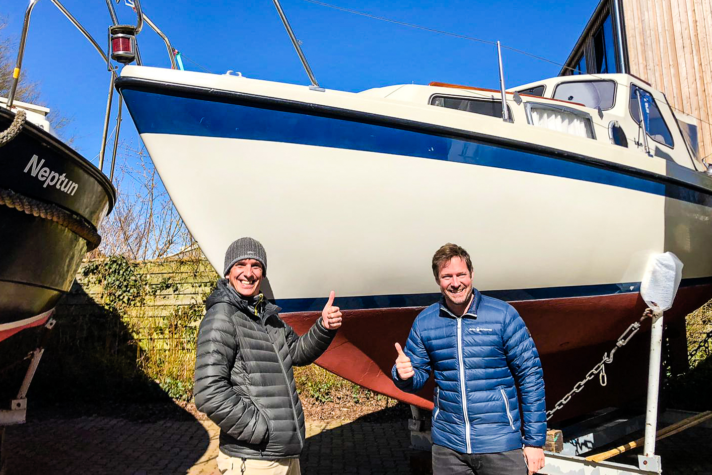 Henning Mittelmann (rechts) und Bo Teichmann wollen die LM 27 neu auflegen (Foto: Werft) Henning Mittelmann (rechts) und Bo Teichmann wollen die LM 27 neu auflegen