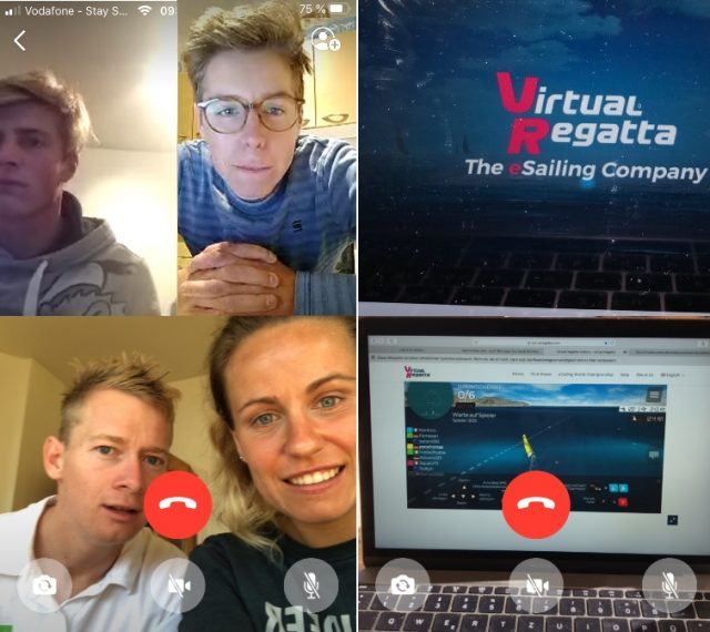 Im Lockdown gab es an der Seite der Mitbewohner in Neuseeland über Chats Kontakt zu den Brüdern, und es wurden eSailing-Duelle gesegelt. Foto: Meyer