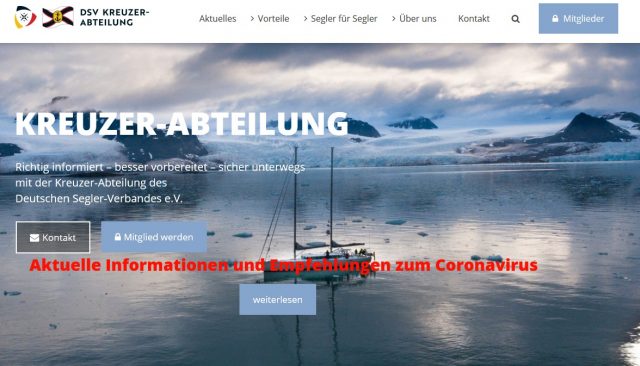 Infos und Verlinkungen gibt es auf der Seite der Kreuzer-Abteilung. Foto: Screenshot