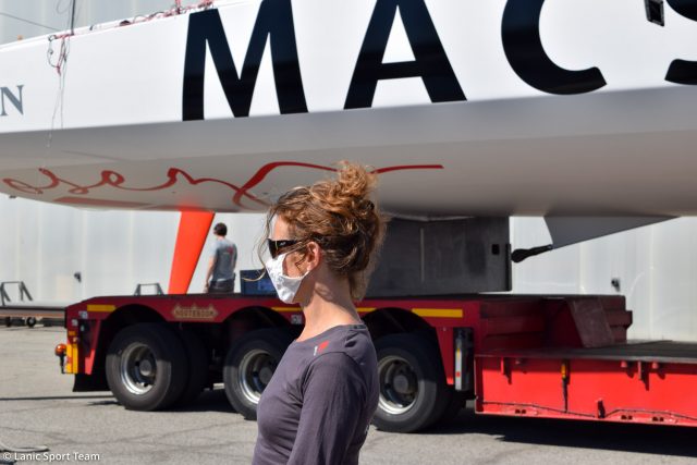 Auch mit Maske unverkennbar: die Deutsch-Französin Isabelle Joschke © macsf