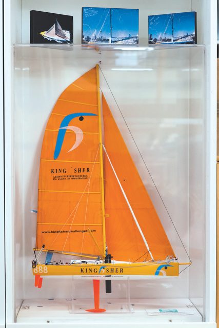 Der Open 60 von Ellen MacArthur als Modell. Bild: Jan Maas Kingfisher