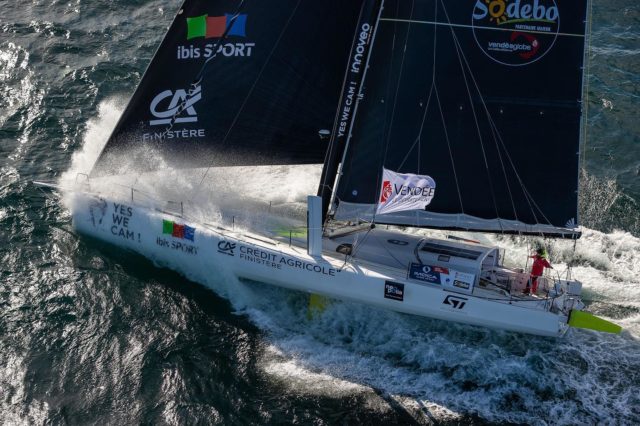 Michael Desjoyeaux gewann auf diesem IMOCA die Vendée Globe 2009, Jean le Cam segelte darauf das Barcelona World Race und die letzte Vendée Globe. “Wir sind nicht kleinzukriegen!” © Le Cam